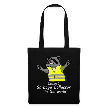 raton laveur raton laveur éboueur - Sac en tissu - noir - Devant