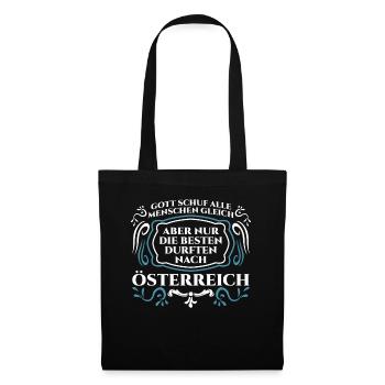 Österreich Urlaub Österreicher - Stoffbeutel - Schwarz - Vorne