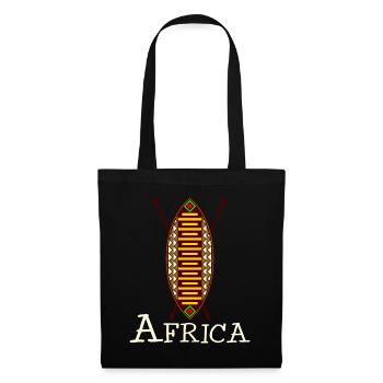 Afrique bouclier africain - Sac en tissu - noir - Devant