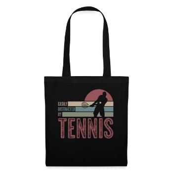 Balles de tennis Balles de tennis Joueurs de tennis - Sac en tissu - noir - Devant