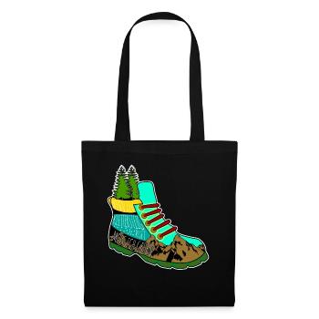 via ferrata mountain hiking mountain hiking - Tote Bag - black - Front