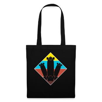 Longboard Longboarder Longboarding - Sac en tissu - noir - Devant