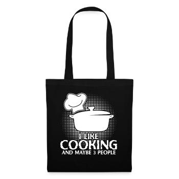 Cuisine de cuisine Chapeau de chef - Sac en tissu - noir - Devant