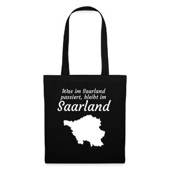 Saarland saarländisch Saarländer - Stoffbeutel - Schwarz - Vorne