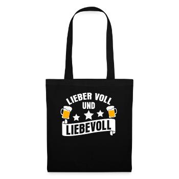 Bier Saufen Alkohol Junggesellenabschied - Stoffbeutel - Schwarz - Vorne