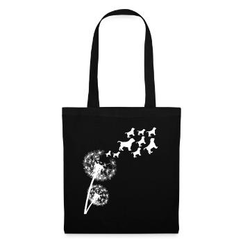 Chiots Chiots Chiens - Sac en tissu - noir - Devant