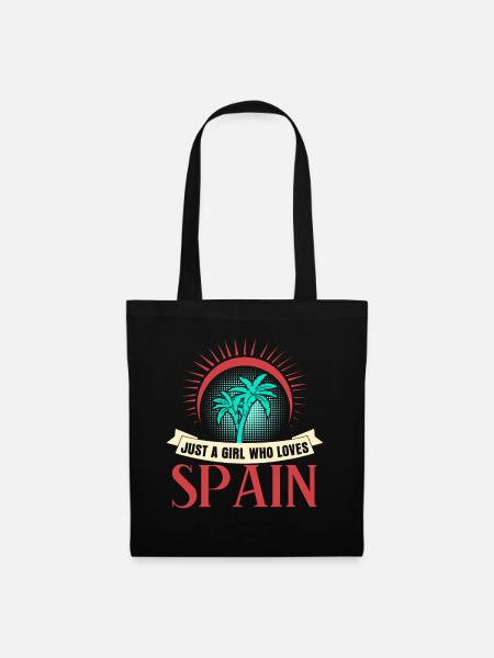 Spanien Urlaub Spanisch - Stoffbeutel - Schwarz