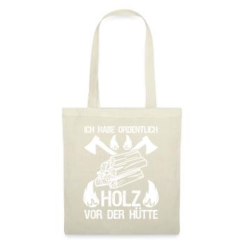 Feuerholz Kamin Ofen Feuer Brennholz - Stoffbeutel - Natur - Vorne