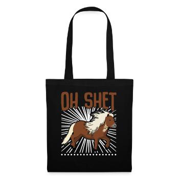Shetlandpony Shetty Shetland Pony - Stoffbeutel - Schwarz - Vorne