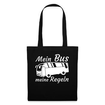 Busfahrerin Busfahrer Linienbus - Stoffbeutel - Schwarz - Vorne