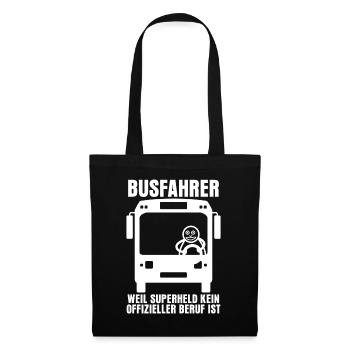 Busfahrer Busfahrerin Linienbus - Stoffbeutel - Schwarz - Vorne