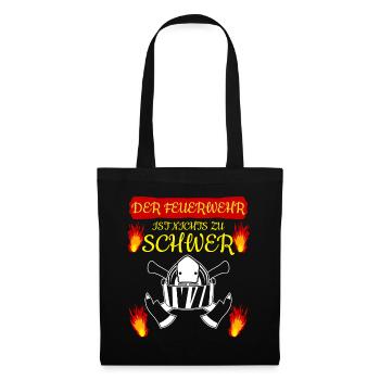Jugendfeuerwehr Witz Feuerwehr - Stoffbeutel - Schwarz - Vorne