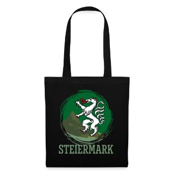 Steiermark Berge Styria Österreich - Stoffbeutel - Schwarz - Vorne