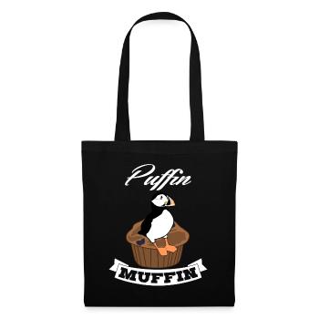 Puffin on muffin puffin - Tote Bag - black - Front