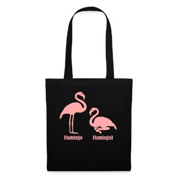 Flamants roses Flamants roses - Sac en tissu - noir - Devant