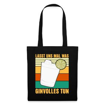Gin - Ginvoll - Stoffbeutel - Schwarz - Vorne