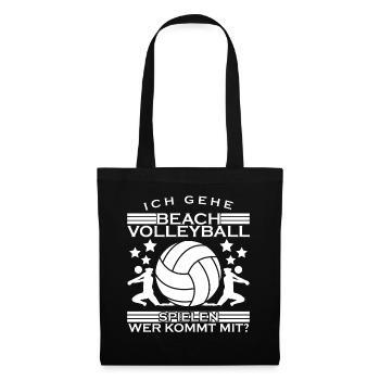 Beach Volleyball Beachvolleyball - Stoffbeutel - Schwarz - Vorne