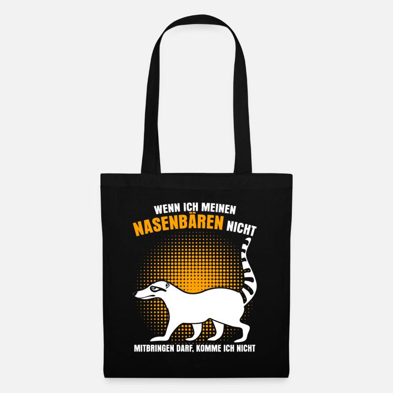 Nasenbär Witz Nasenbären - Stoffbeutel - Schwarz