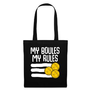 pétanque, pétanque, blague, pétanque - Sac en tissu - noir - Devant
