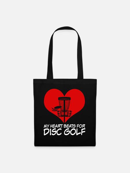 Disc golf Discgolf Spruch Frisbee - Stoffbeutel - Schwarz