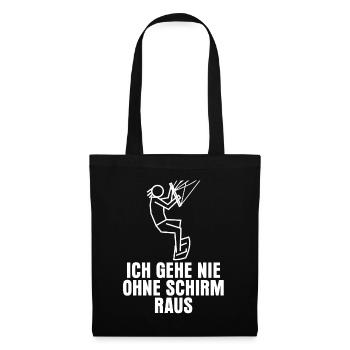 Kitesurfer Spruch Kitesurfen Kiteboarder - Stoffbeutel - Schwarz - Vorne