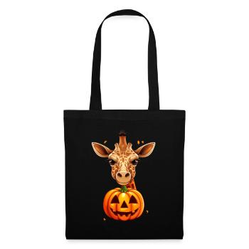 Giraffe Pumpkin Lazy Halloween Party Costume - Tote Bag - black - Front