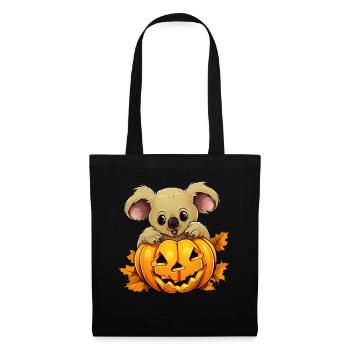 Koala Pumpkin Lazy Halloween Party Costume pour - Sac en tissu - noir - Devant