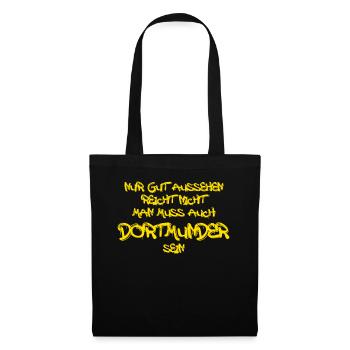 Dortmunder Spruch Dortmund - Stoffbeutel - Schwarz - Vorne
