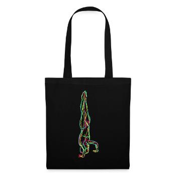 Handstand Gymnastique Graphique Gymnaste - Sac en tissu - noir - Devant