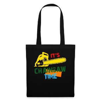 Chainsaw Retro Chain Saw - Tote Bag - black - Front