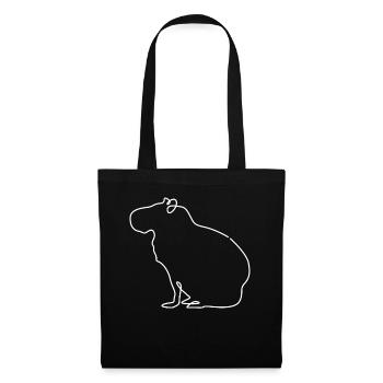 Capybara - Stoffbeutel - Schwarz - Vorne