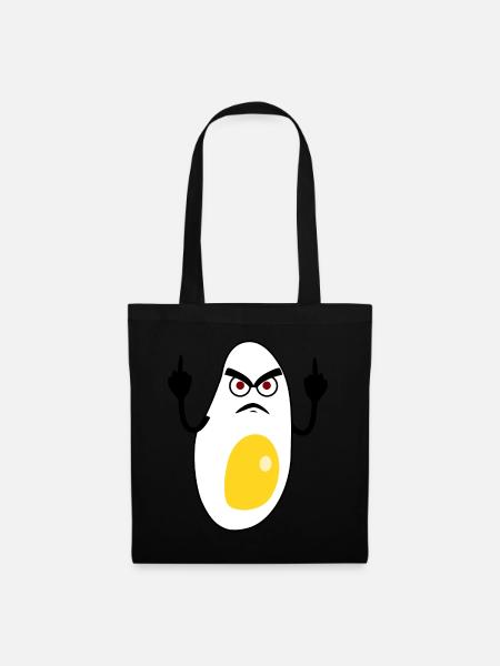 Eggs Grumpy Fried Egg - Stoffbeutel - Schwarz