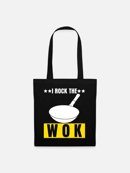 Asian Food Wok - Stoffbeutel - Schwarz