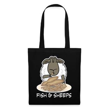 Sheep eats Fish and Chips Shepherd - Stoffbeutel - Schwarz - Vorne
