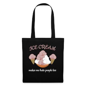 Ice Cream Cup Icecream - Tote Bag - black - Front