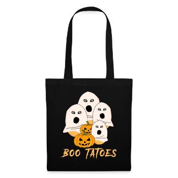 Potato Halloween Ghosts Ghost Potatoes - Stoffbeutel - Schwarz - Vorne