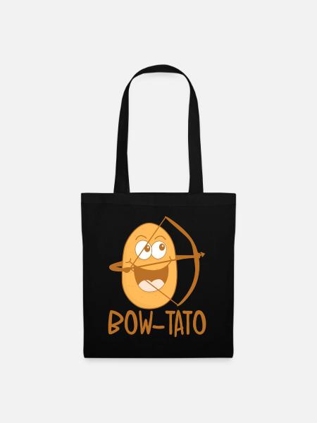 Potato Archery Bow Potatoes - Stoffbeutel - Schwarz