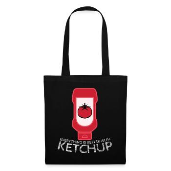 Tomato Ketchup Bottle - Stoffbeutel - Schwarz - Vorne