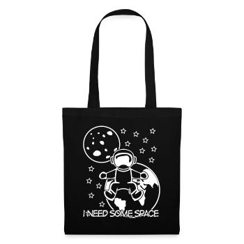 Astronaut with Stars and Planets - Stoffbeutel - Schwarz - Vorne
