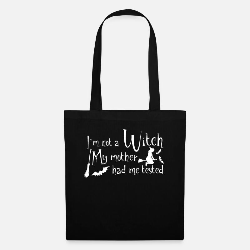 Witch Halloween Witchcraft Witch's Broom - Stoffbeutel - Schwarz