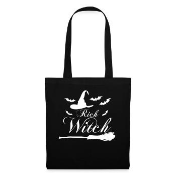 Sorcellerie Sorcière Halloween Balai de sorcière - Sac en tissu - noir - Devant