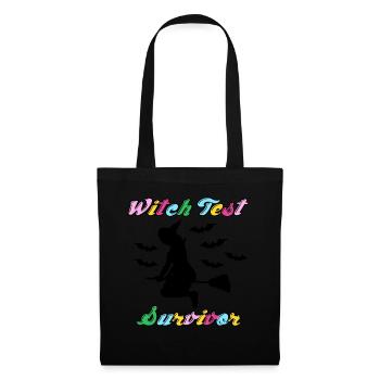 Test de sorcière Sorcellerie Balai de sorcière - Sac en tissu - noir - Devant