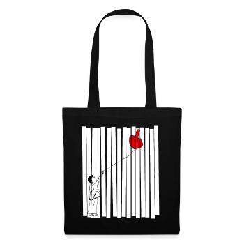 Middle Finger Balloon Misanthrope - Tote Bag - black - Front