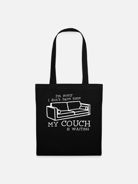 Couch and Sofa - Stoffbeutel - Schwarz