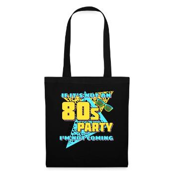 80s 1980's Retro Party - Tote Bag - black - Front