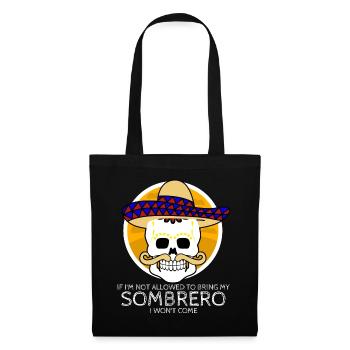 Sombrero Mexique Mexicains Mexicains - Sac en tissu - noir - Devant