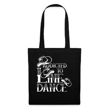 Line Dance Country Music Line Dancing - Stoffbeutel - Schwarz - Vorne