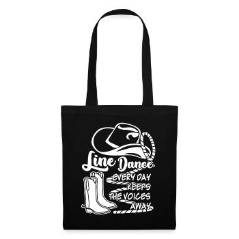 Danse en ligne - Sac en tissu - noir - Devant