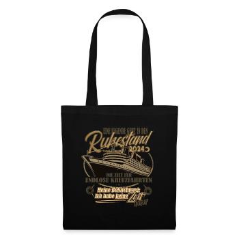 Legende, Rente, Ruhestand, Kreuzfahrt, Geschenk - Stoffbeutel - Schwarz - Vorne