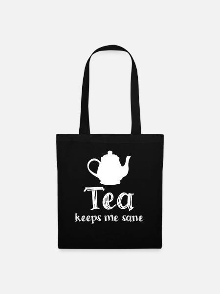 Teapot Tea Cup Tea Bag - Stoffbeutel - Schwarz